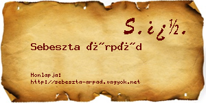 Sebeszta Árpád névjegykártya